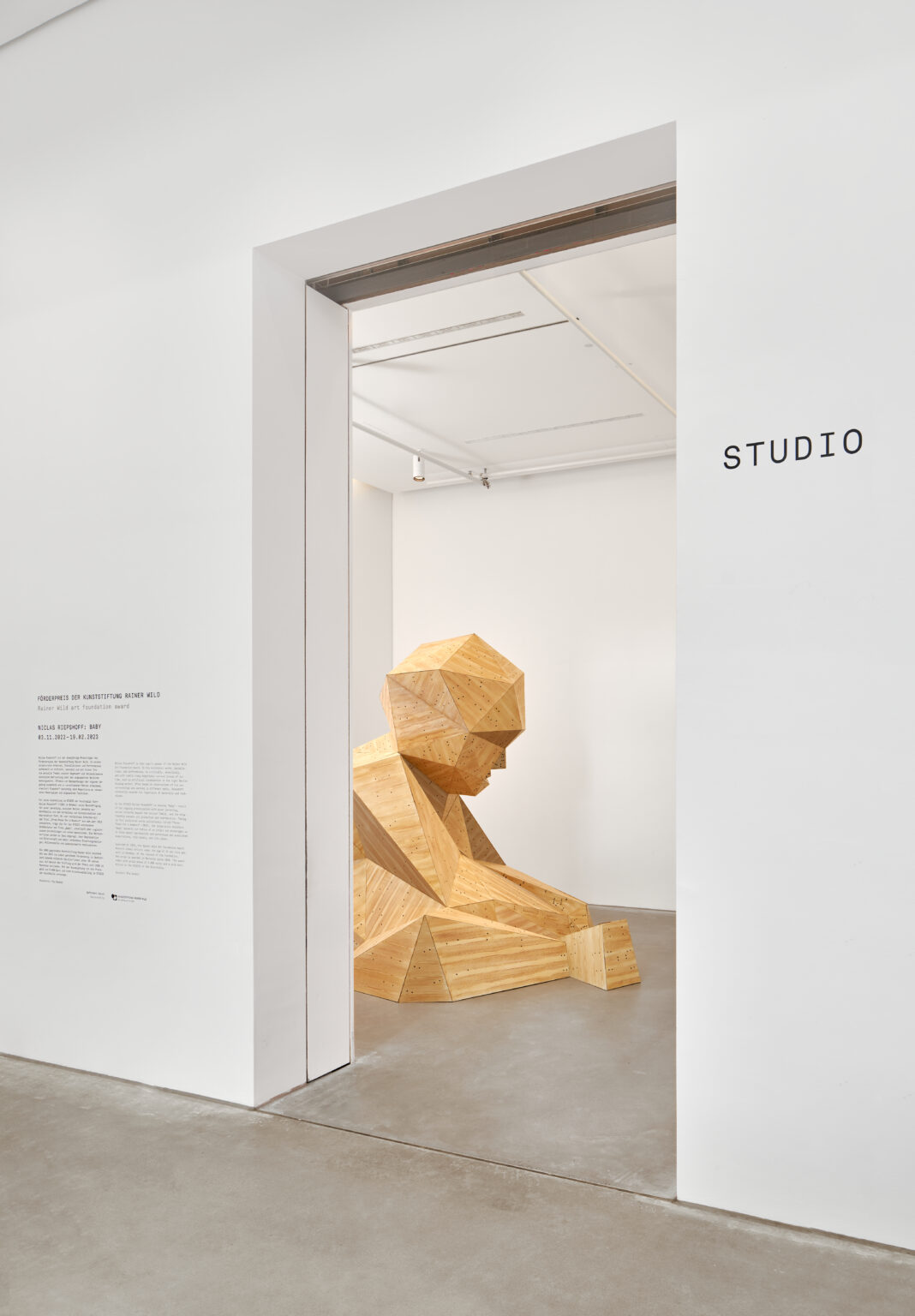 Installationsansicht der Ausstellung Baby von Niclas Riepshoff in der Kunsthalle Mannheim